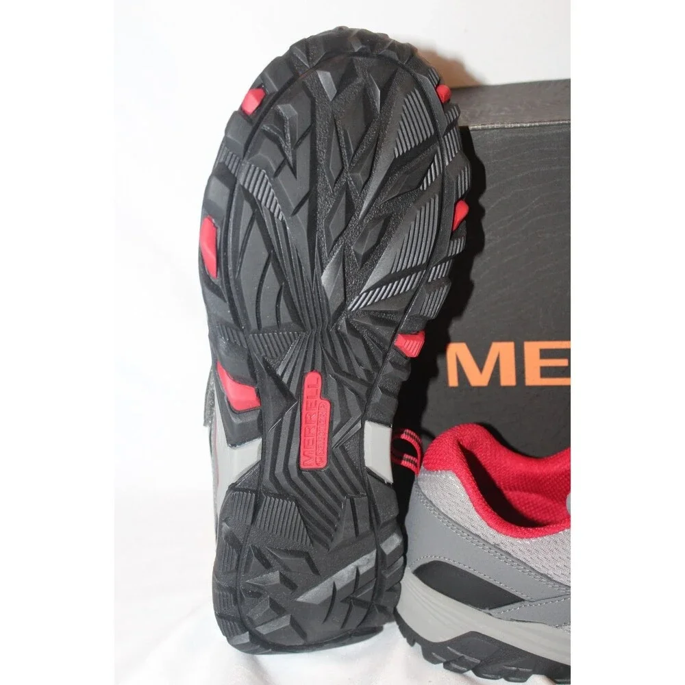 Merrell Boy's Trail Quest Washable‎ Sneakers GRAY BLACK RED SZ 6.5 NIB